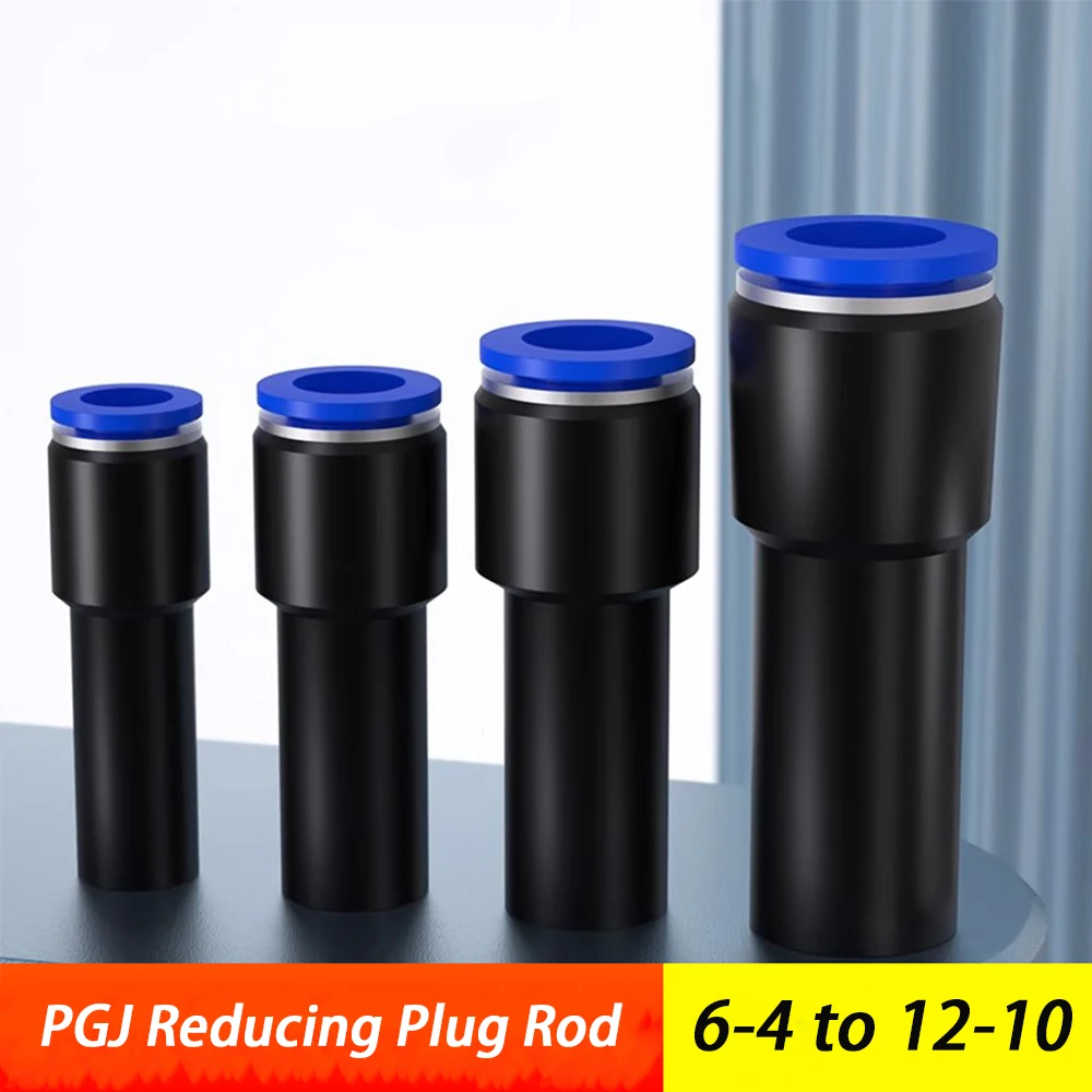 1/5/10/15 قطعة تركيبات موصل هوائي التوصيل دفع في المخفض من خلال PGJ 6/8/10/12 مللي متر أنبوب إلى أنبوب 4/6/8/10 مللي متر
