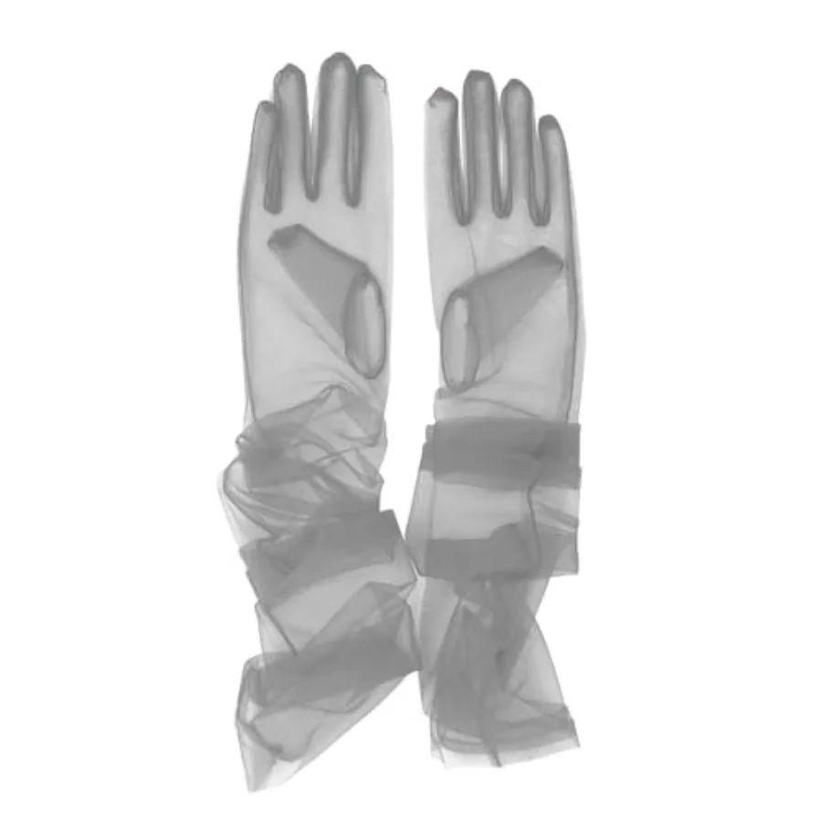 Elegant Wedding Bridal Mesh Tulle Opera Gloves