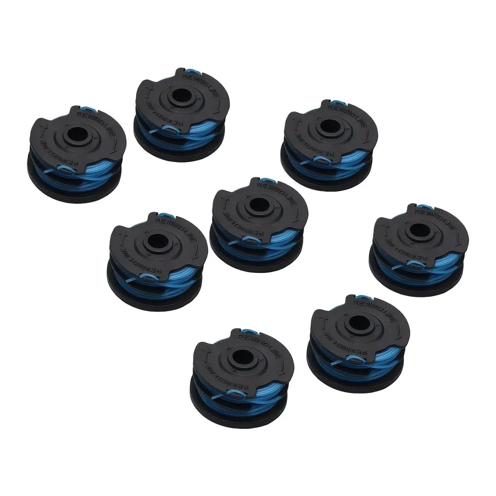 8pcs Dual Line Trimmer Line Spool Replacement Spool & Cap String Trimmer Line Spools For 29082 29242 String Trimmer Garden Tool