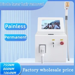 High Power 808NM Diode Laser Hair Removal Machine Intelligent 3 Wavelength Ice Platinum Cooling System Painless Permanent Safety