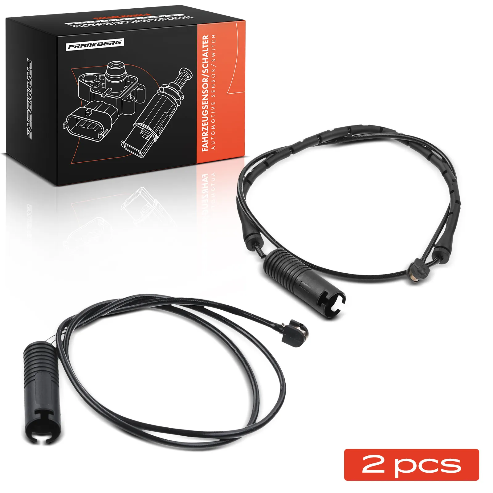 Frankberg 2x Waarschuwingscontact Remvoering Slijtage Voor Achter Voor BMW 3 Serie Convertible Coupe Compact Z3 Roadster E36 1990-2003 WK181