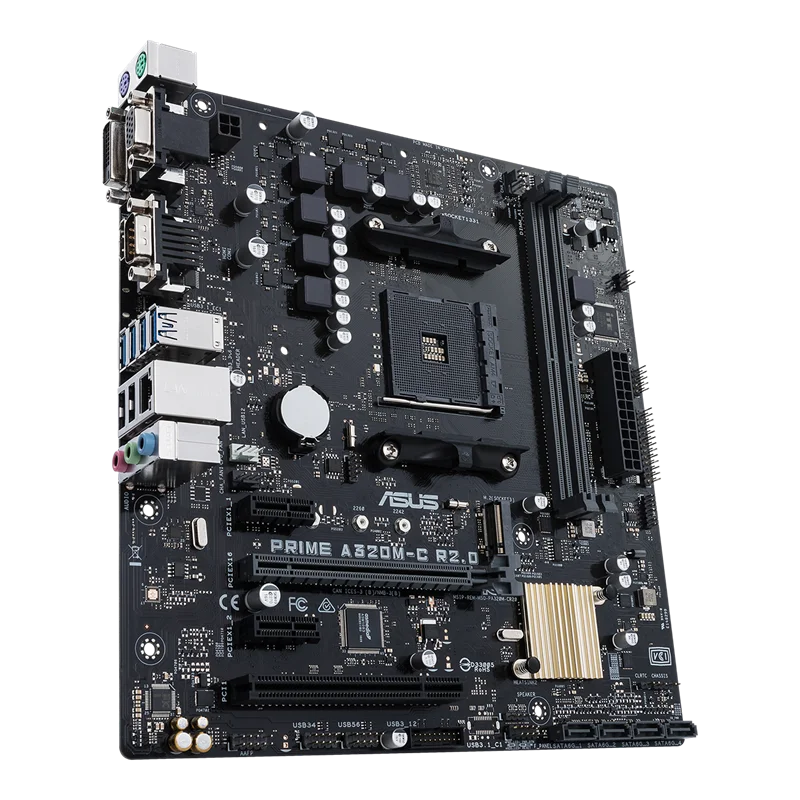 ASUS PRIME A320M-C R2.0 Motherboard AMD A320 AM4 DDR4 3200MHzM.2 SATA3 mATX Support Ryzen 5 5500 5600G 7 3700X 2700 3 3200G CPU