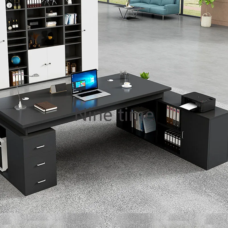 Storage Bookshelf Office Desk Gaming Adjustable Height Drawer Computer Desk Conference Floor Mesa De Escritorio Modern Furniture