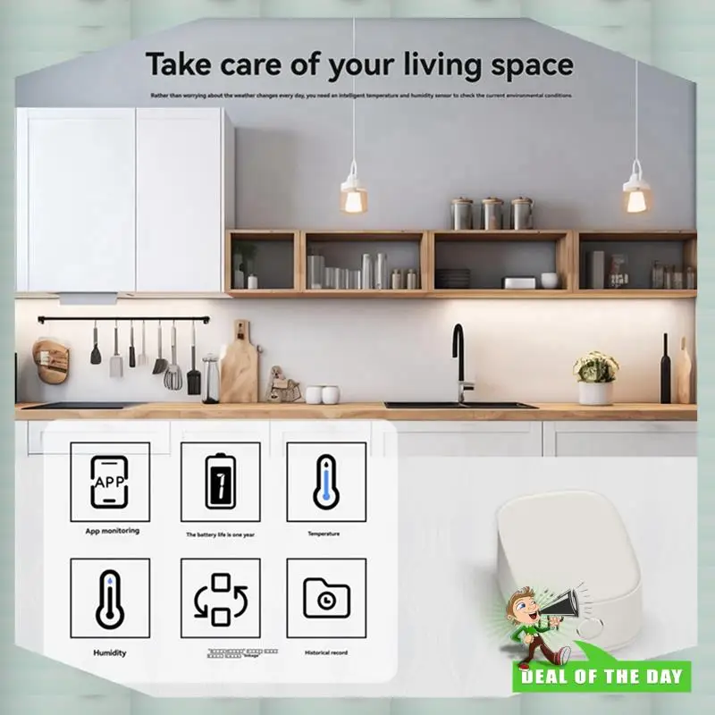 

24-часовая доставка, управляемый через приложение Tuya Zigbee, умный датчик температуры и влажности, комнатный гигрометр, 2 шт., мониторинг для Alexa Googl