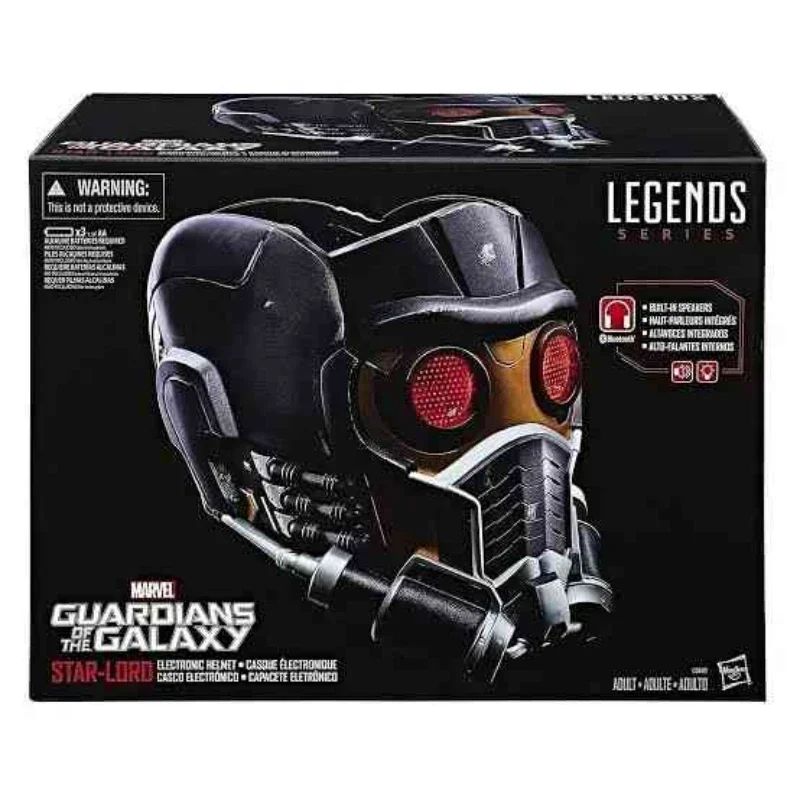 Hasbro Guardians Helm Cosplay Peter Quill Helm PVC mit LED-Licht Star Lord Helm Halloween Party Maske Erwachsene Überraschungsgeschenk