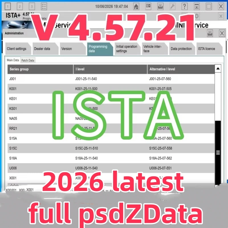 2026 NEW ISTA 4.57.21 full database and 22 in 1 collection of tools related to BMW vehicle diagnosis programming coding