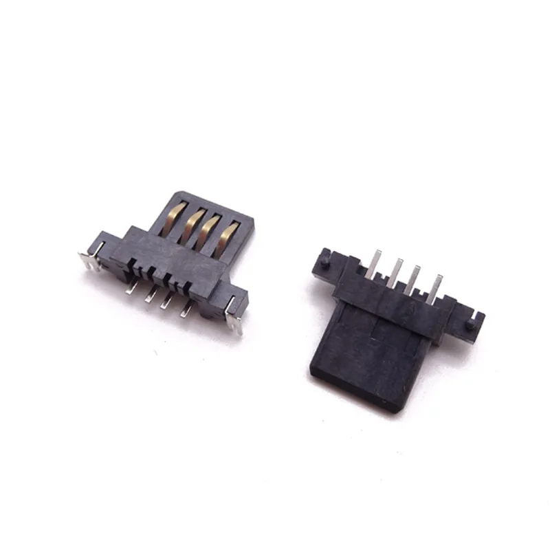 For sinking board USB seat usb 2.0 a sinking board rubber core SMT with hook foot plug board, no shell single rubber core