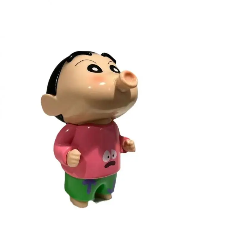 Anime Cartoon Crayon Shin-Chan 9.7Cm Vinyl Doll Cute Desktop Ornament Figure Decoration Trendy Toy Doll Model Birthday Gift