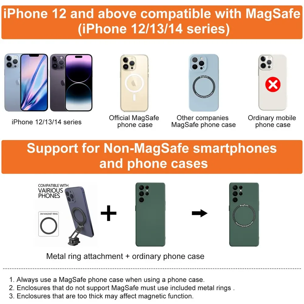 

Dual Hot Shoe & Arca Magnetic Phone Holder - Aluminum Bracket for Magsafe Iphones, Android, On-Camera Monitors