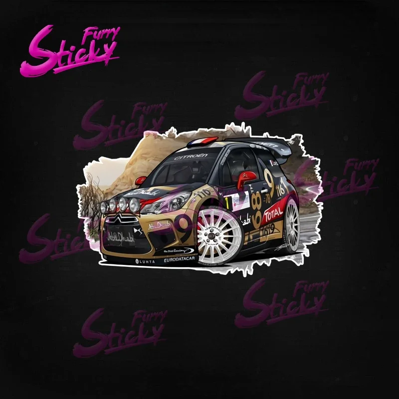 Crazy Racing Car Vinyl Car Stickers - Waterproof Decals for Cars, Trucks, SUVs,Window ,Bumper, Laptop