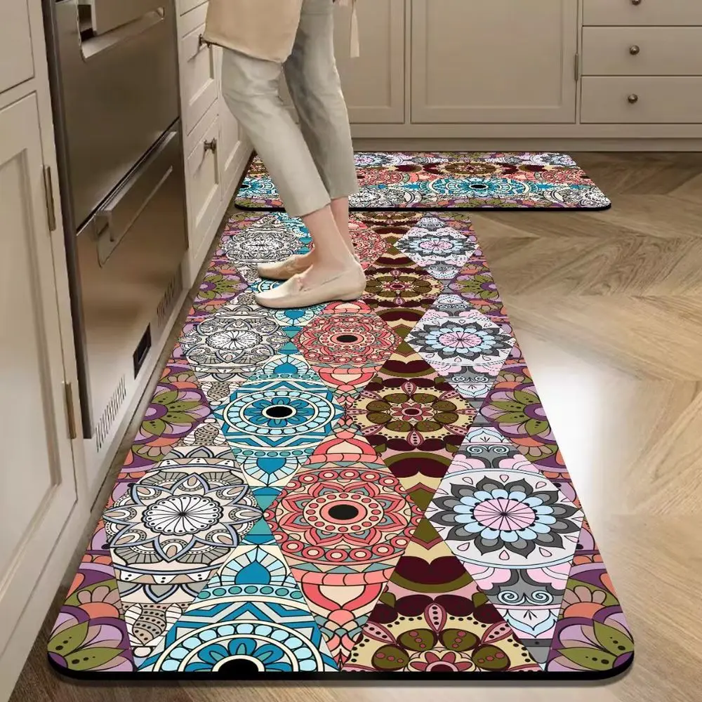 VIKAMA's New American-Style Ceramic Tile Restaurant Rug Anti-Slip And Water-Absorbing Kitchen Foot Mats, Home Decorations
