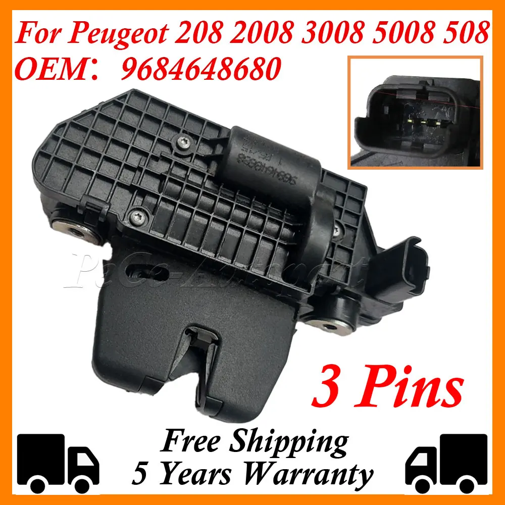 Actionneur de serrure de porte arrière pour 3008 208 2008 5008 C3 II C4 II DS3 DS4 9684649680 9151487499 9684648680 Accessoires automobiles