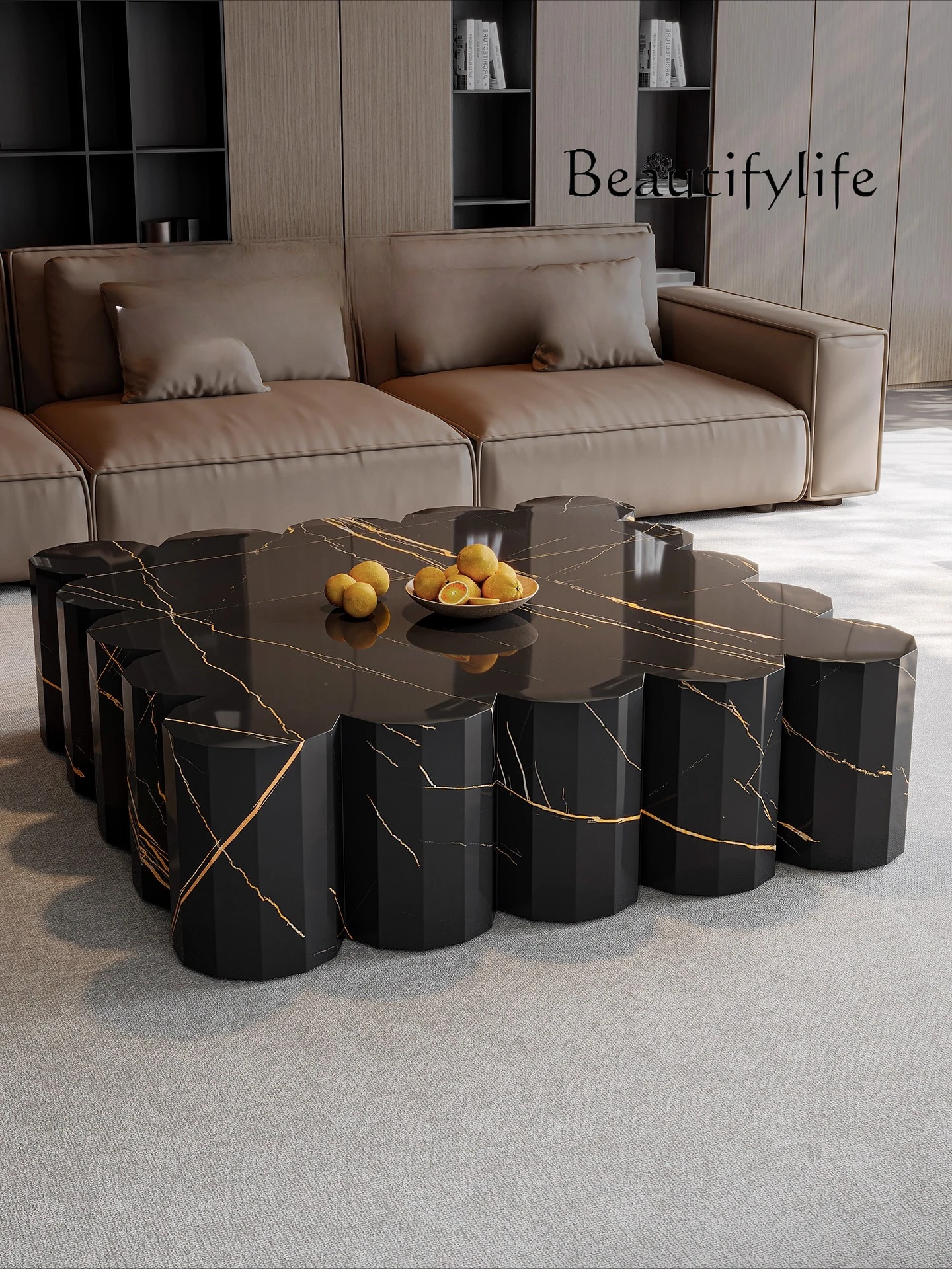 

Coffee table living room new light luxury high sense light luxury household Italian large flat square art coffee table
