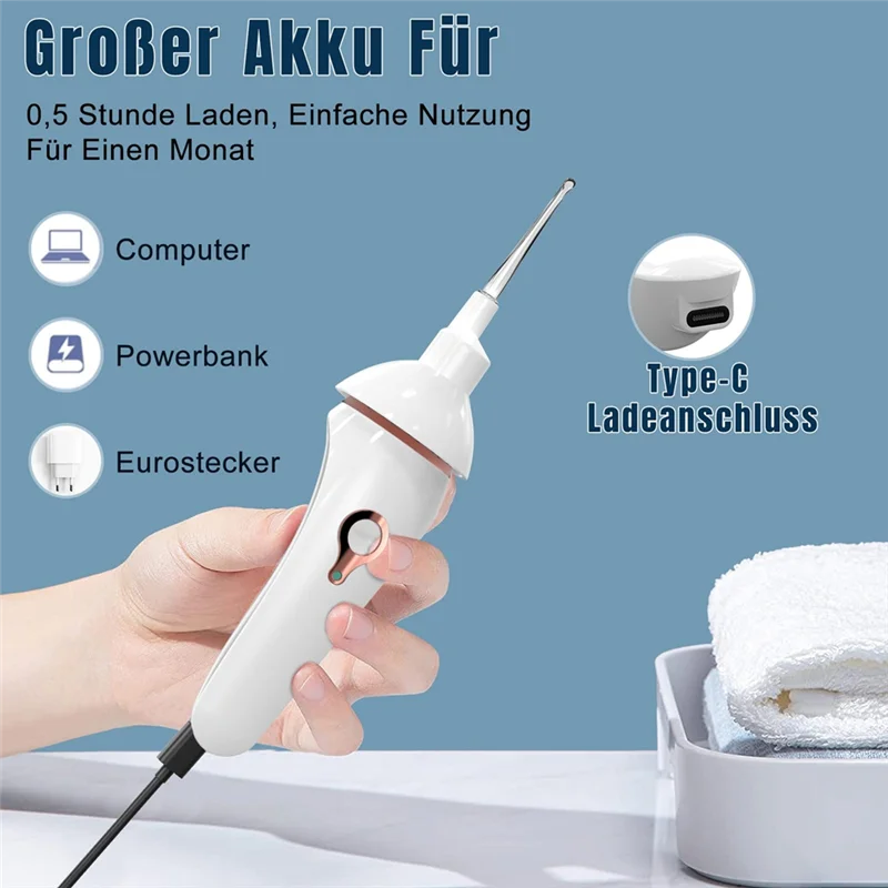Earwax Removal Tool For Children And Adults Earwax Removal Tool With Vacuum Suction