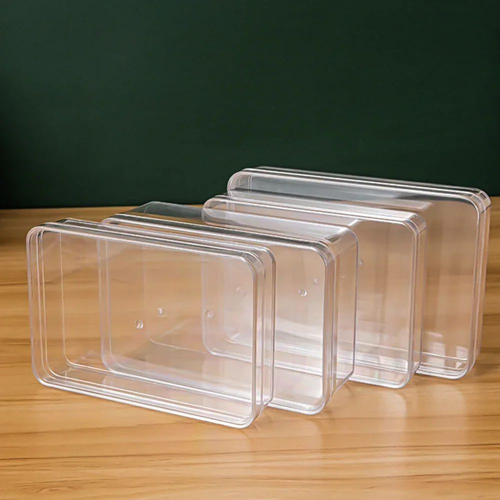 

1 шт. прозрачная акриловая коробка с крышкой - универсальная коробка для хранения - прозрачные контейнеры для хранения - пластиковые квадратные конфеты для хранения конфет