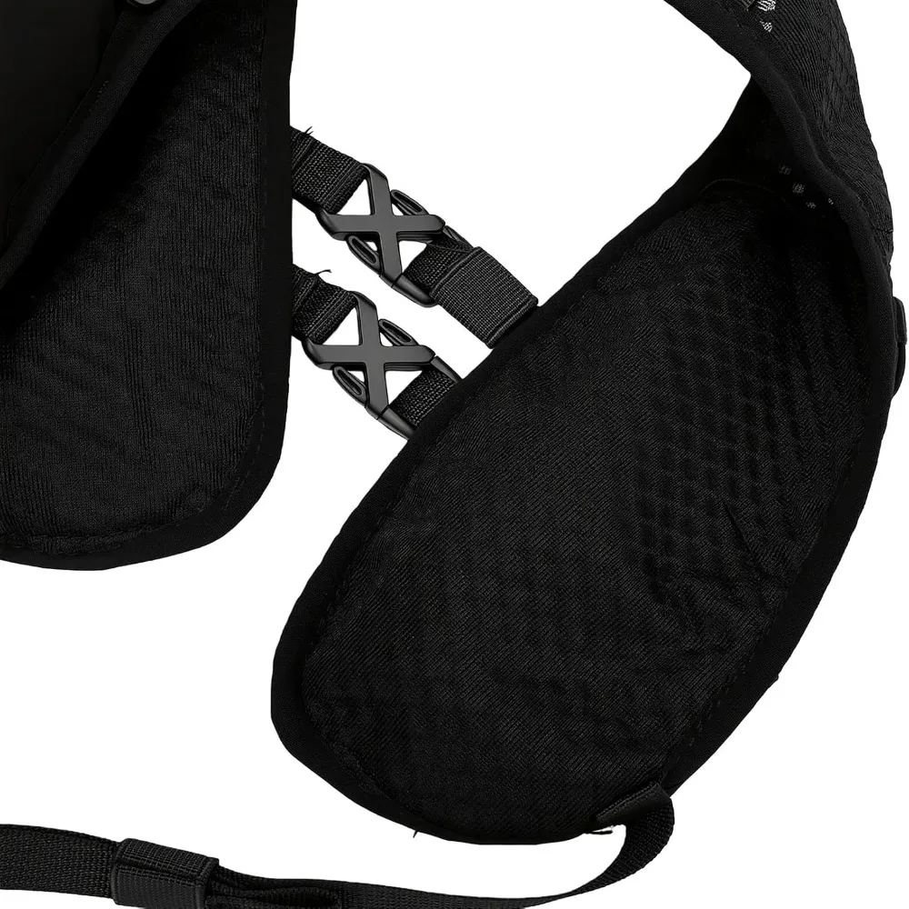 2PCS Nylon Hydration Running Vest Lightweight Breathable Hydration Vest Backpack with Reflective Strips Running Hydration Pack
