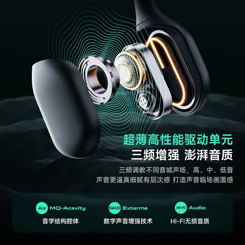 

2025 hot sale Black Chirp G07 Bone Conduction Bluetooth Headset Wireless Large Battery Super Long Battery Life Sports Neck Type