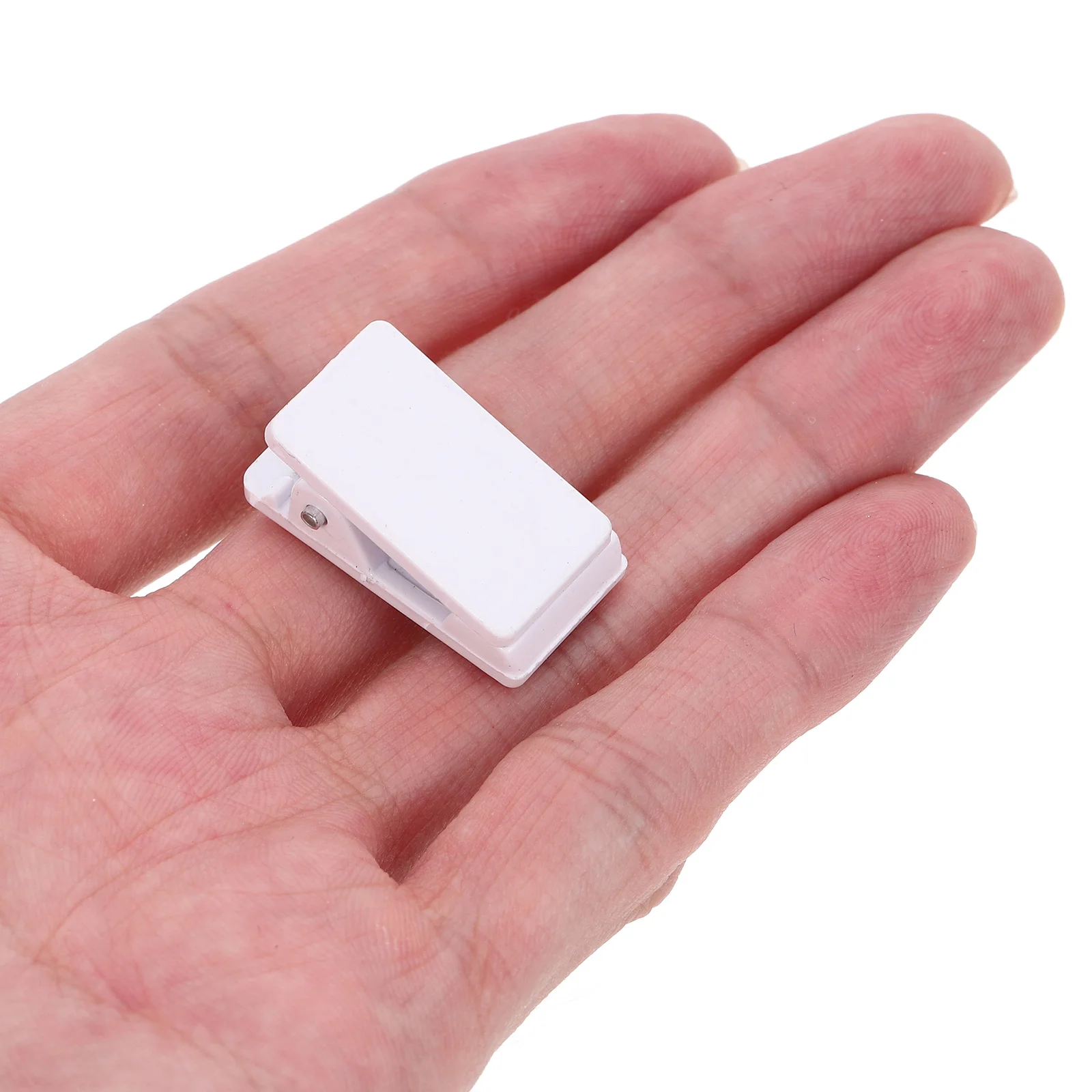 10pcs Magnetic Name Id Card Clips Spring Design Reusable Abs Steel Magnet Material Badge Holders Clip For Work Badge Paper Clips