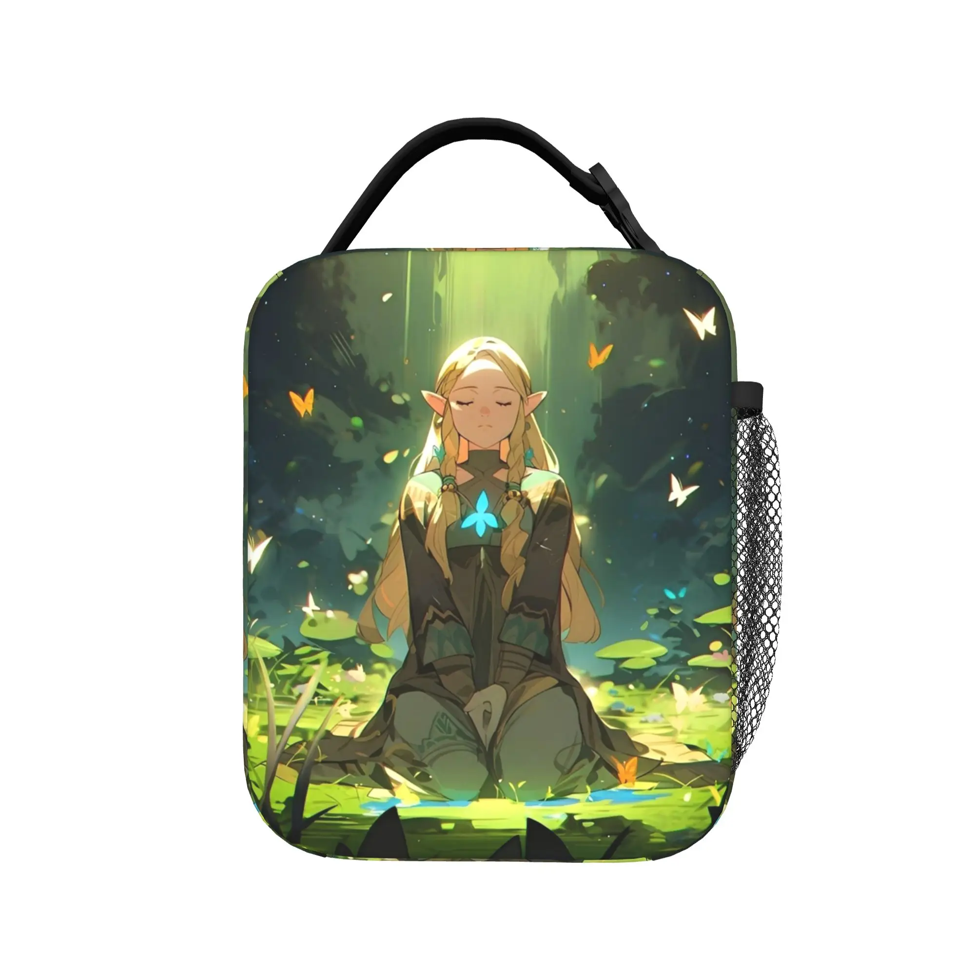 Изолированная сумка для обеда с изображением персонажа Zelda, герметичная многоразовая сумка-холодильник, сумка-тоут для обеда, сумка для работы и активного отдыха, сумка для бенто