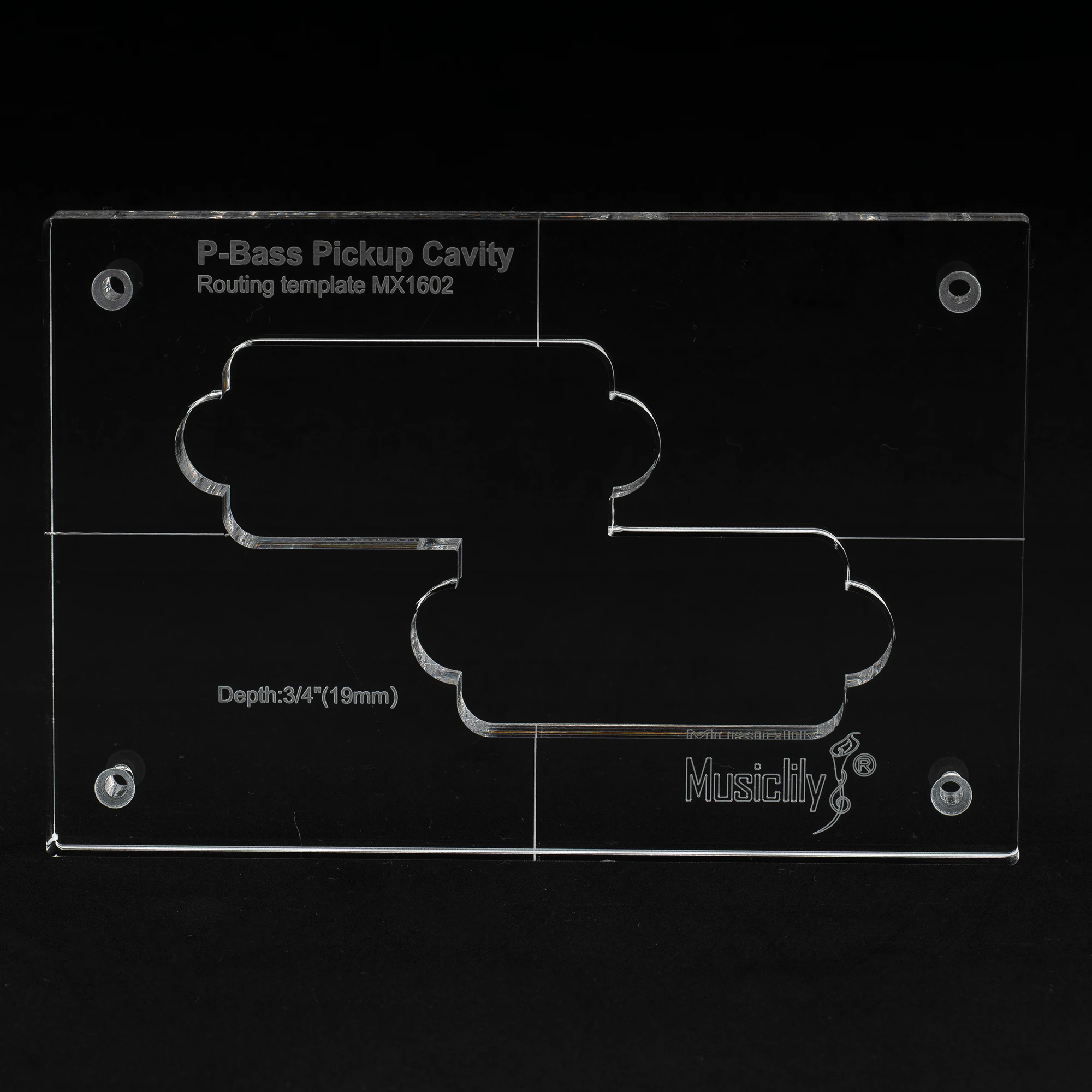 Musiclily Pro CNC Accurate Acrylic Pickup Routing Templates for Standard Precision Bass
