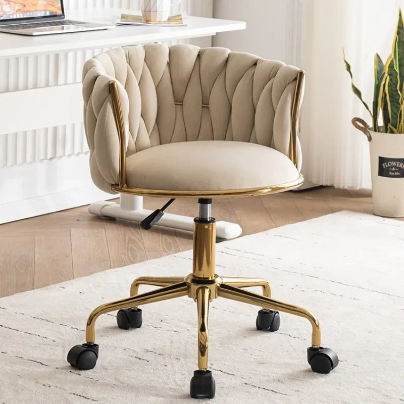Home Girls Bedroom Makeup Chair, Comfortable for Long Periods of Time Grace Living Room Backrest Lift Swivel Chair Furniture