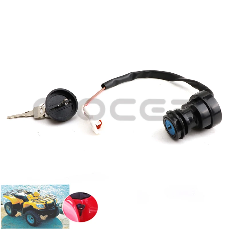 Motorcycle ATV 2 Pins Ignition Key Switch with Key For Yamaha YFM 350 Bruin 660R 700R Raptor 350X Warrior