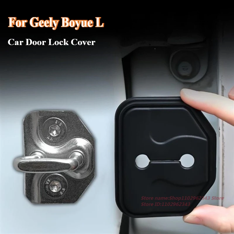 

For Geely Boyue L 2023-2024 Car Door Lock Dust Rust Proof Buffering Shock-Absorbing Silicone Protective Cover Modified Accessory