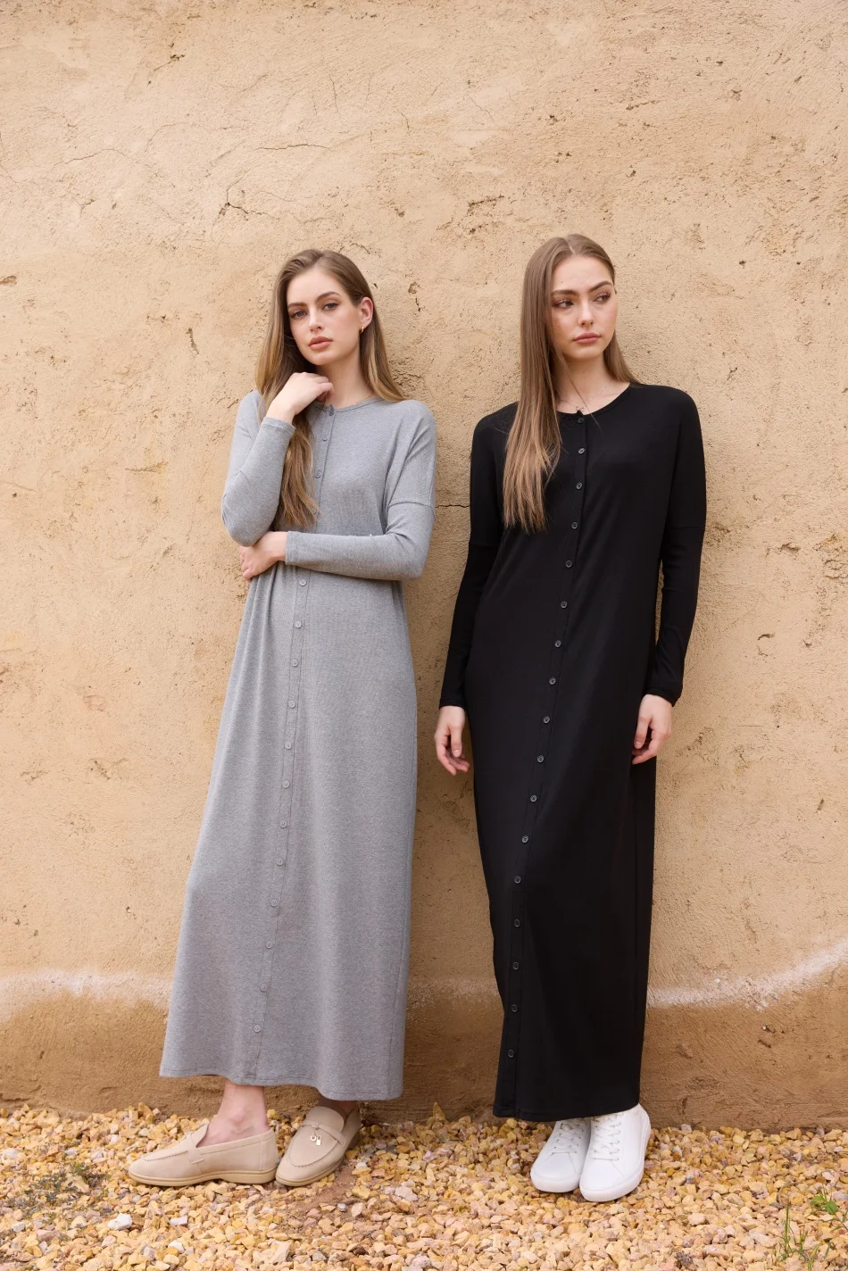 AS SS26 summer loose style button dress comfortable ribbing fabric dress o-neck lady clothes image 5