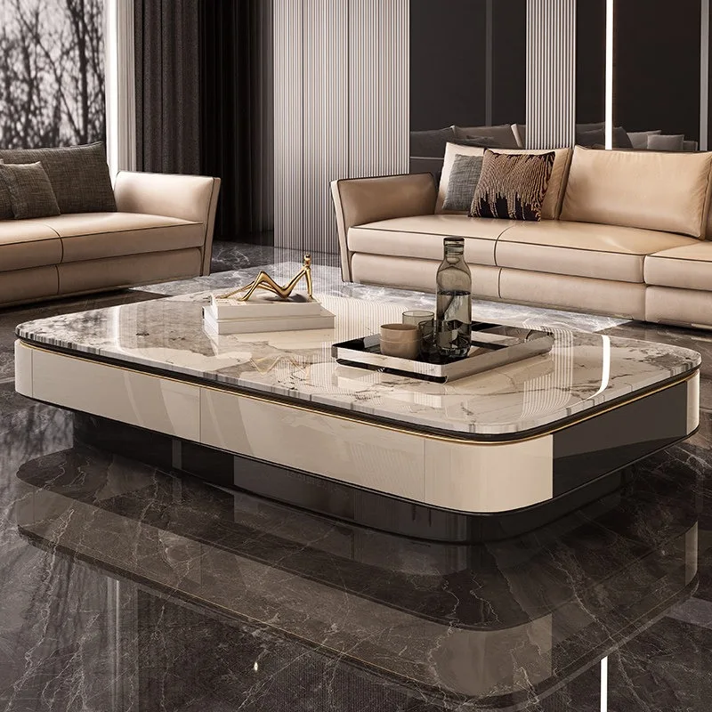 Arrange Marble Coffee Tables Classy Decoration Shaped Lateral Basses Coffee Tables Tumbler Apartments Stolik Kawowy Furniture