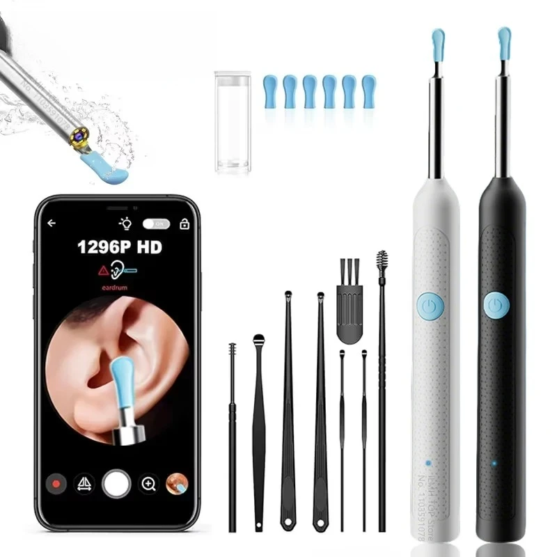 

Visual Ear Wax Cleaner with Camera Safe Earwax Removal Endoscope with 5M Camera Luminous Otoscope Ear Cleaning Tools Ear Care