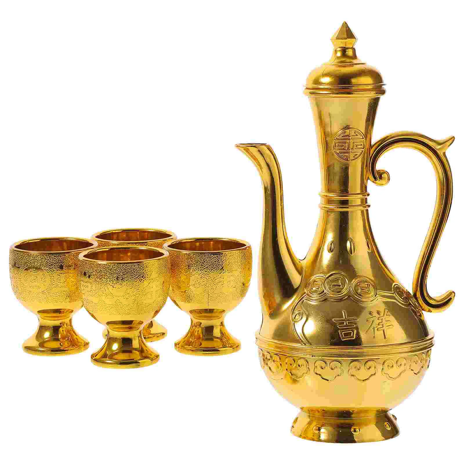 

Retro Offering Cup Premium Material Buddha Hall Worship Glass Decorative Wine Pot Drinkware Dining Bar nament Auspicious