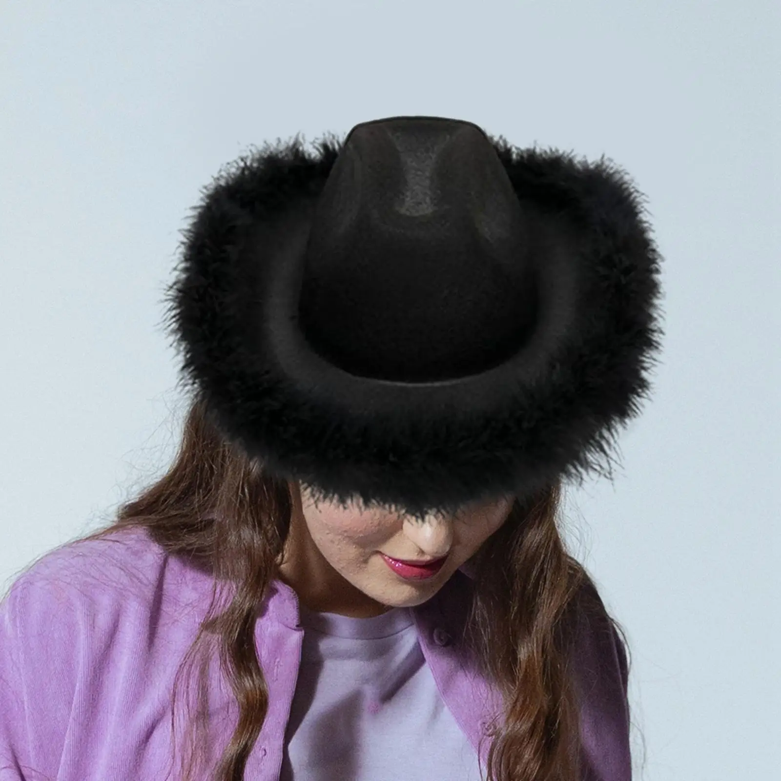 Wild West Cowgirl Hats Girls Sun Hats Women Cowboy Hat for Bride Black Decoration