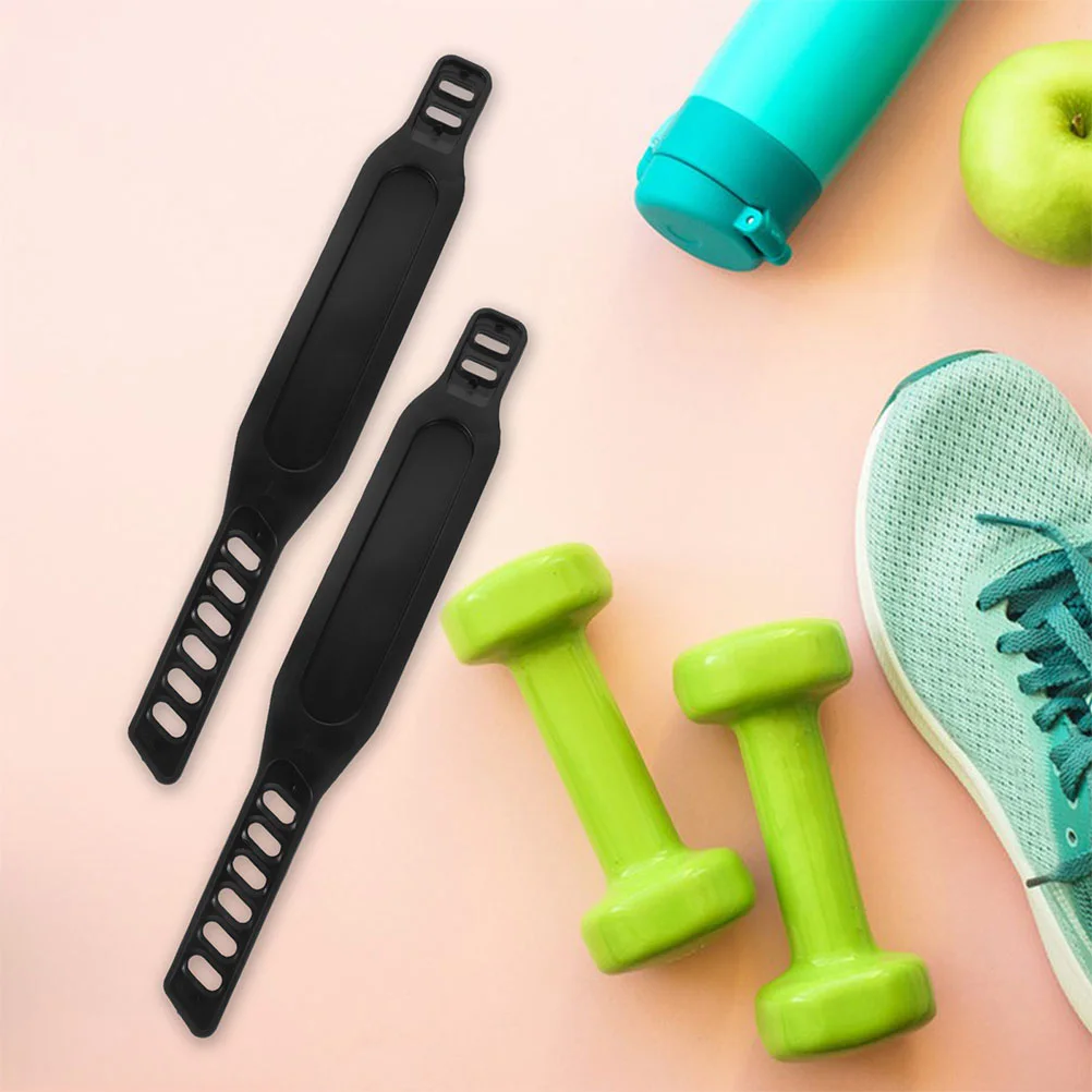 

2 Pairs Fitness Bike Straps Adjustable PP Material Pedal Accessories Exercise Gym Foot Restraints Durable Universal Clear