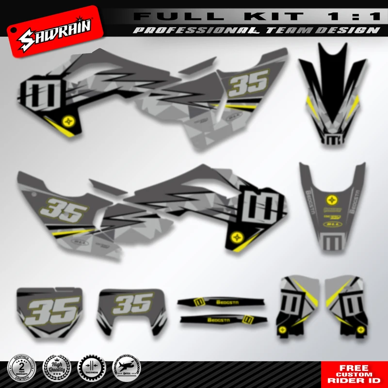 

Sawrain Motorcycle Sticker Custom Team Graphics Decals Kit For Husqvarna FC 250 450 2023 Protection Accessories Waterproof