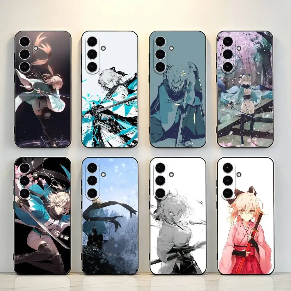 Shinsengumi Okita Soji  Black Shell Phone Case For Samsung Galaxy A73,A72,A71,A70,A53,A52,Cover Others Soft