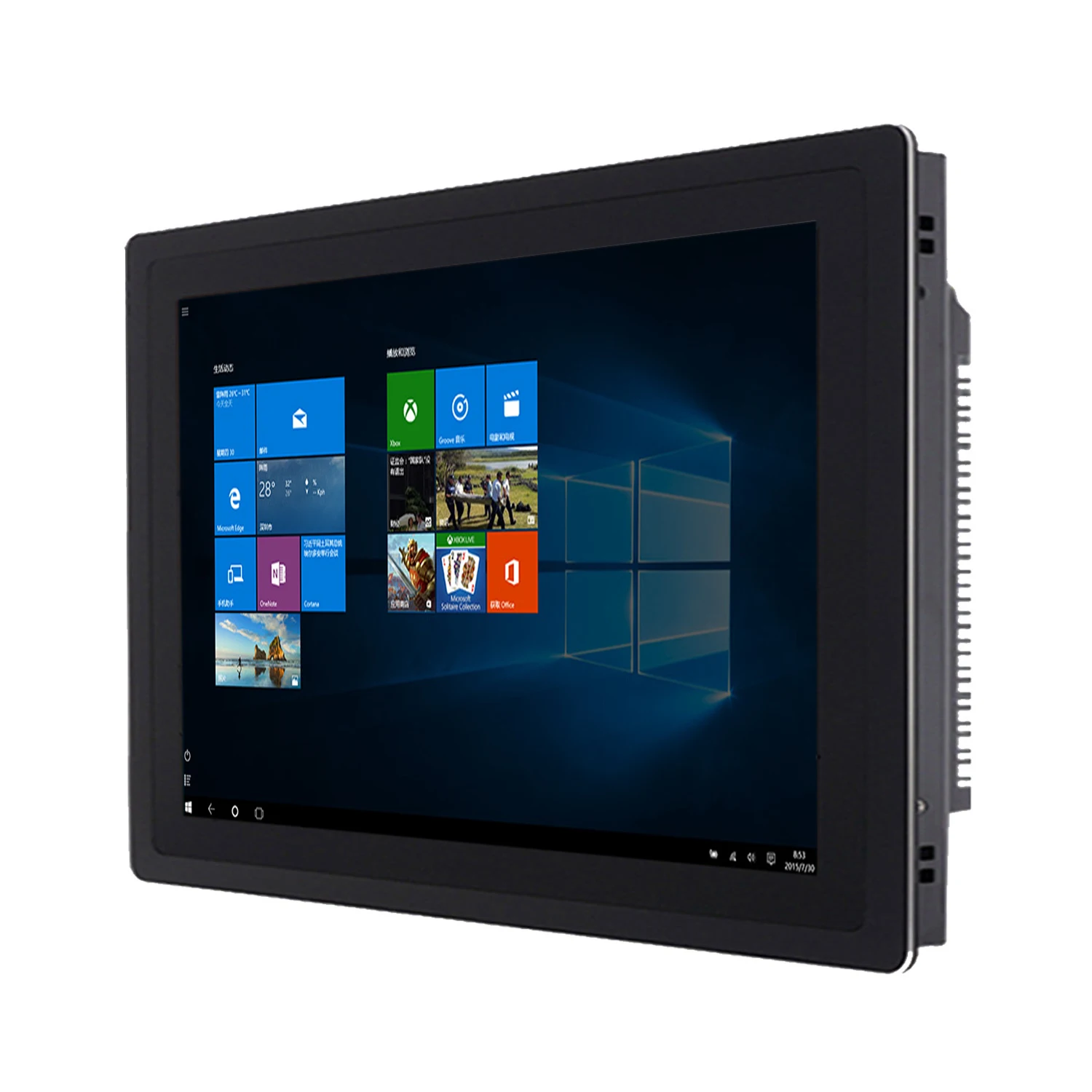 15.6 inch industrial all-in-one panel pc with capacitive touch screen tablet computer built-in wifi com for Win10 pro 1366x768