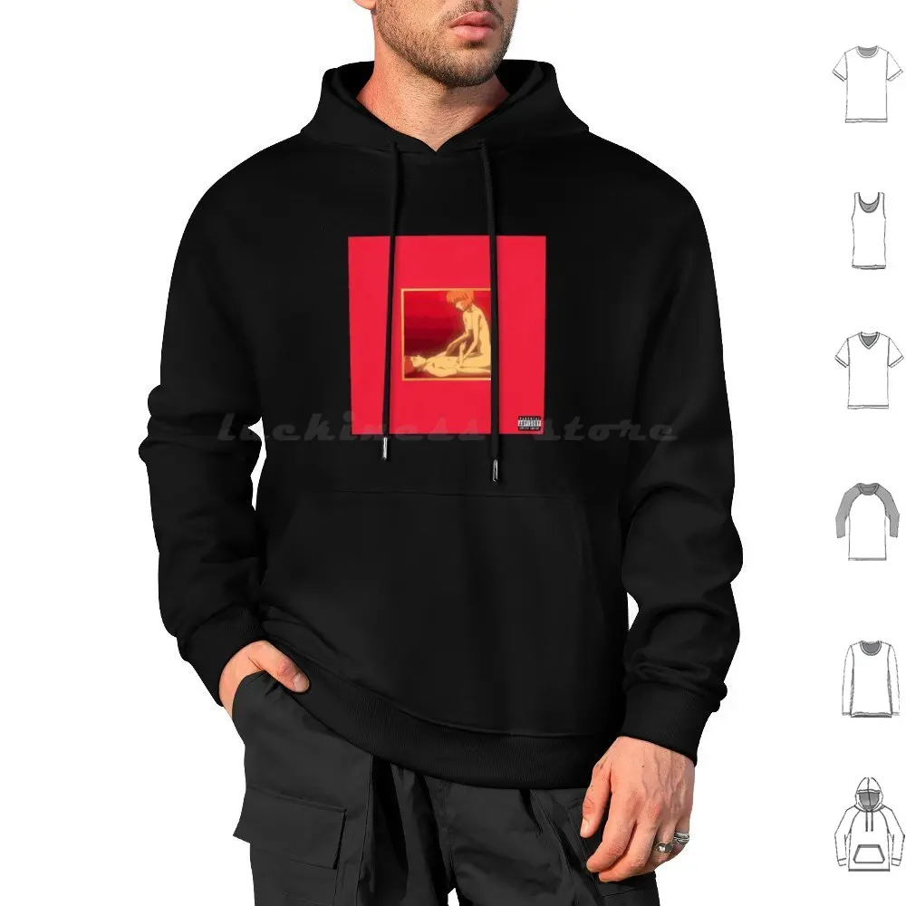 Mbdtf Parody Hoodie cotton Long Sleeve Kanye Kanye West My Beautiful Dark Twisted Fantasy Rap Mbdtf Rapper Hip Hop Ye