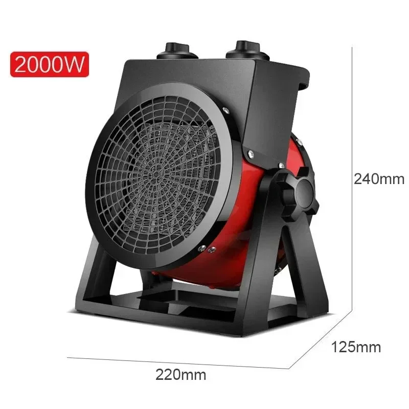 Calentador De Aire Eléctrico De 2000W Para Oficina, Calentador Industrial De Sol Pequeño Para El Hogar, Velocidad De Ahorro De