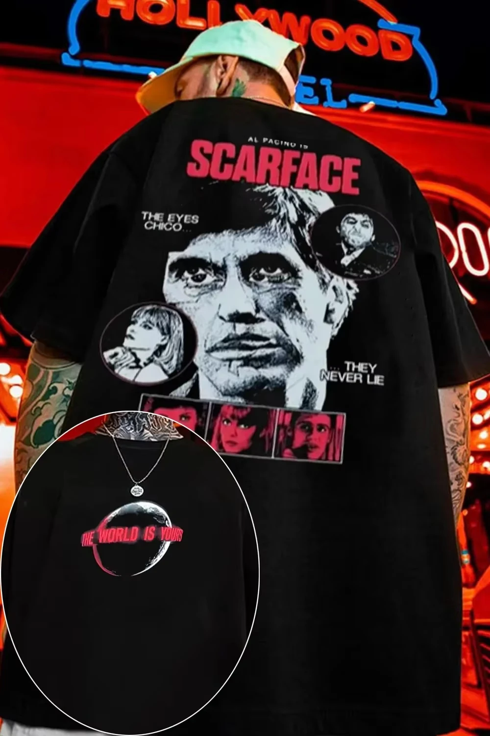 2026 Fashion Scarface Movie Print Unisex Cotton T-shirt, Summer Casual Crew Neck Short Sleeve Women And Men T-shirts