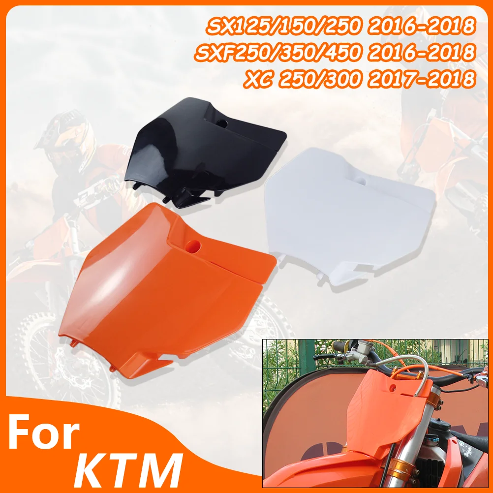 For KTM 16-18 Motocross Front Number Plate Plastic Fairing Cover SX SXF XC 125 250 450  Race Number Plate