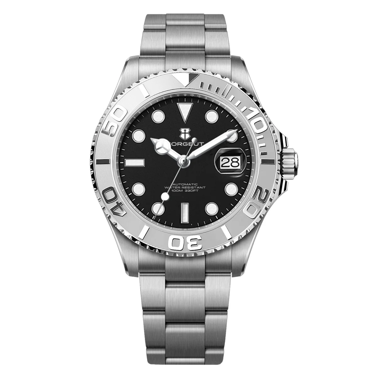 

40mm Luxury nh35 Automatic Mechanical Wristwatches Stainless Steel Luminous Date Sport Dive Men Watch Men Sapphire Crystal