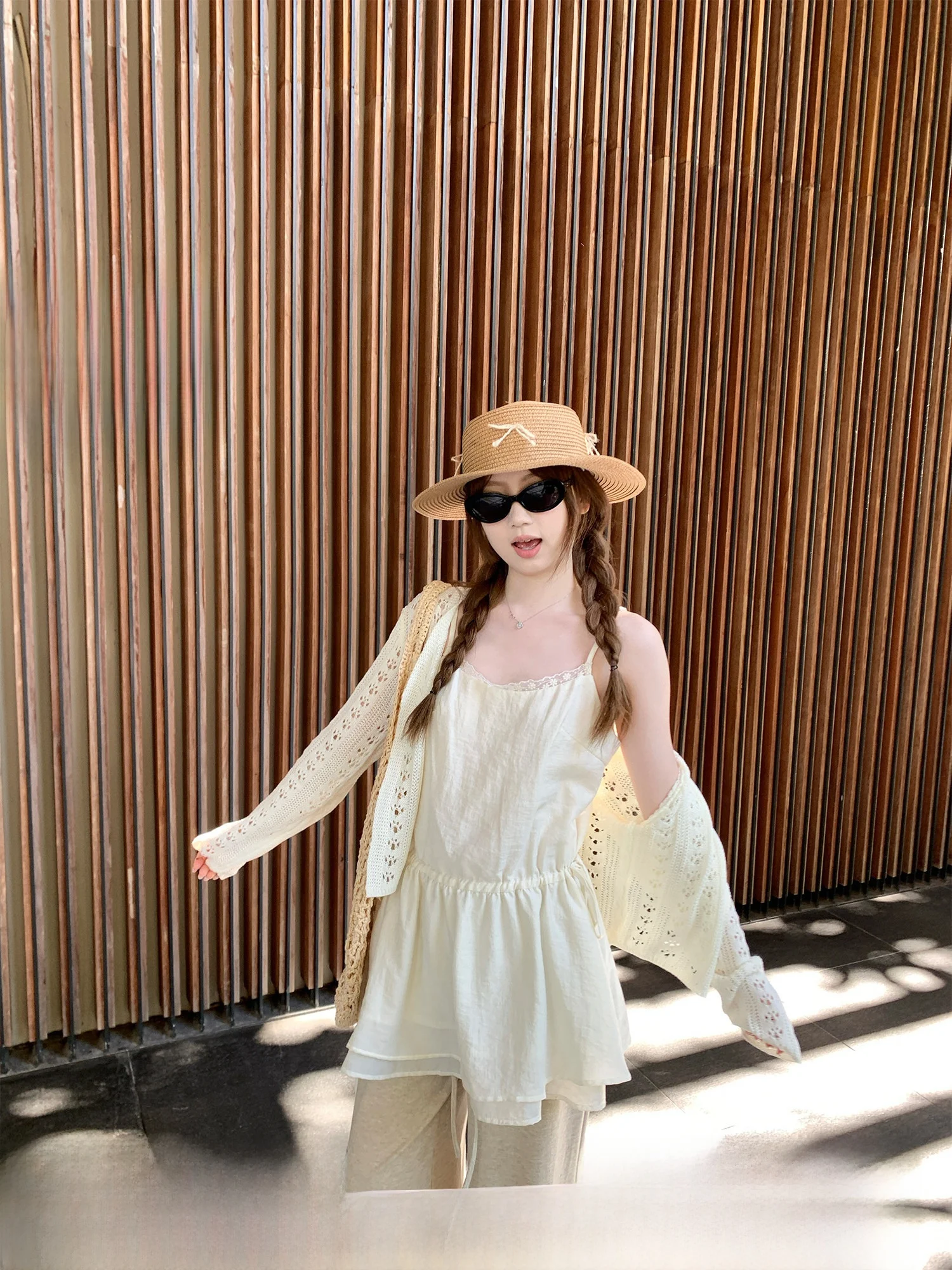 

Loose Knitted Open Cardigan Women's Fashion 2026 New Net Design Unique Top Hollow out Texture Sensation Casual Wear