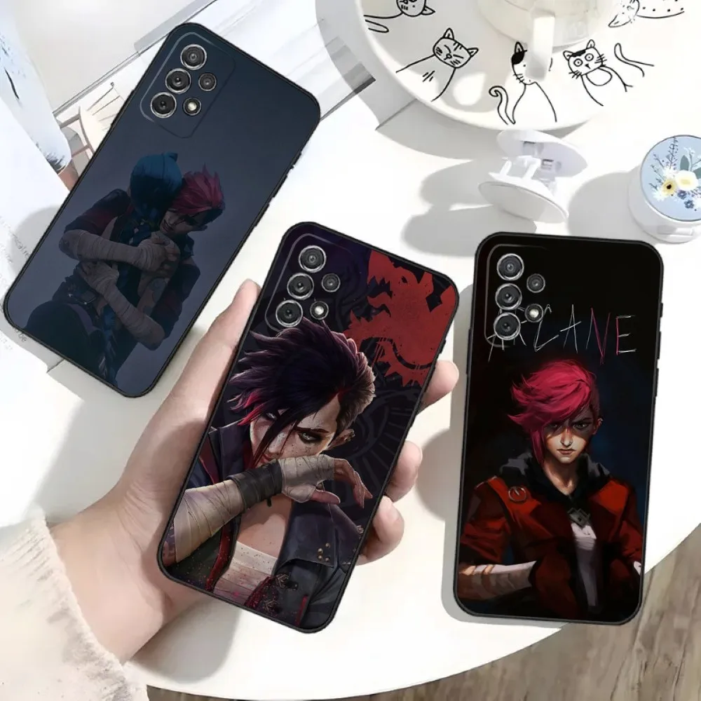 

Game L-LOL A-Arcane Violet Phone Case For Samsung S25,S24,S21,S22,S23,S30,Ultra,S20,Plus,Fe,Lite,Note,10 Black Soft Shell
