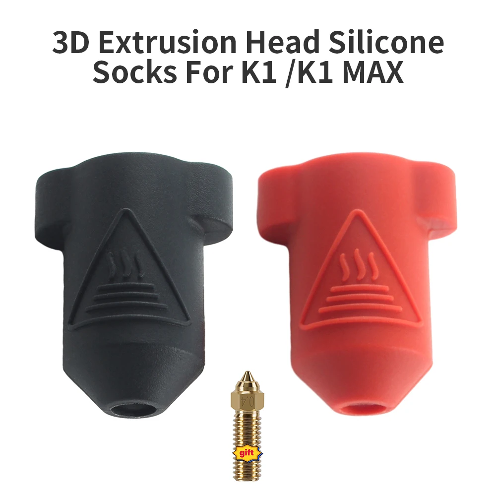 

Creality Official K1/K1MAX Silicone Sock 5PCS 3D Printer Accessories Hotend Silicone Cover 300C high Temperature Sleeve