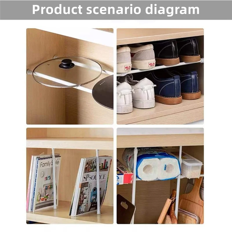 4PCS Rv Refrigerator Bars Adjustable Rv Fridge Tension Bars Rv Fridge Bars For Holding Food Drinks Rv Fridge Parts