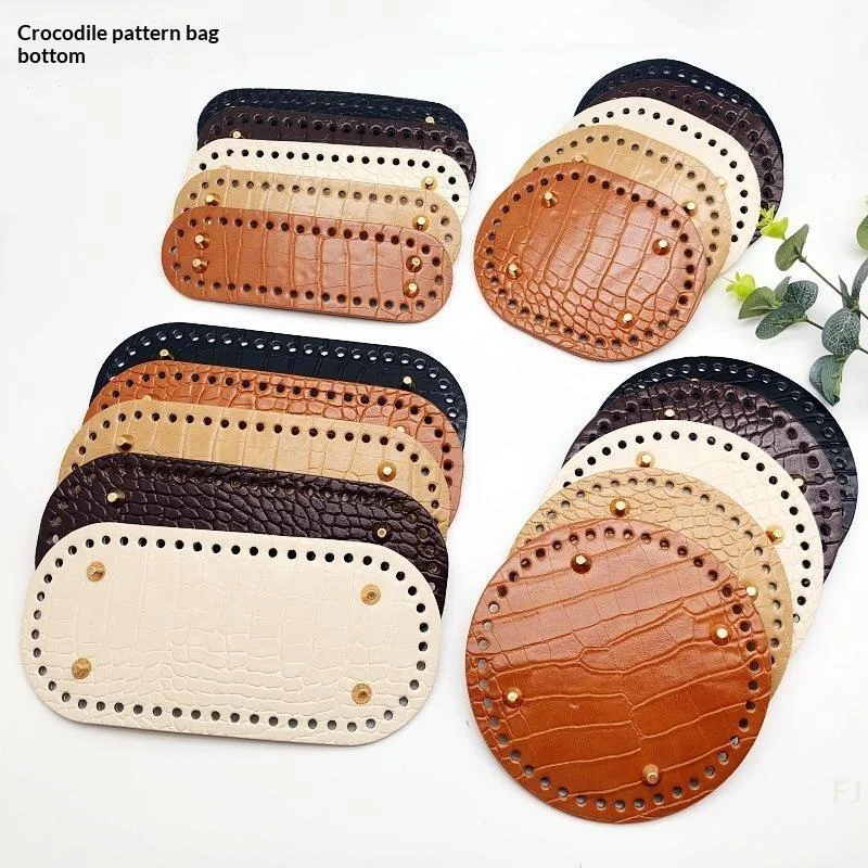 [YU]Round Oval Bottom PU Leather Bag Base With Holes For DIY Home Decoration Handmade Knitted Bag Crochet Bag Bottom Accessorie