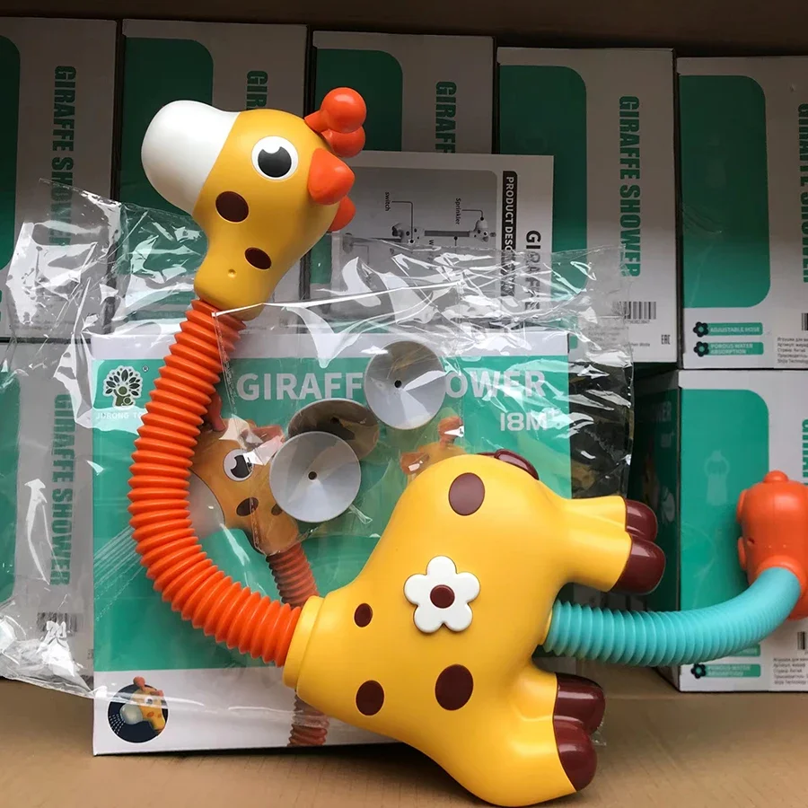 ยีราฟไฟฟ้าสเปรย์น้ํา Squirt Sprinkler เด็กของเล่นอ่างอาบน้ําฝักบัวสระว่ายน้ําห้องน้ําสําหรับเด็กวัยหัดเดินของขวัญ