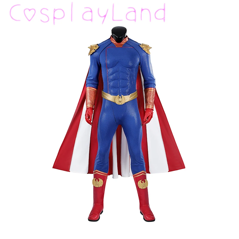 

Halloween Jumpsuit The Boys 3 The Homelander Cosplay Costume Comic Con Bodysuit Cloak Accessories Full Set Outfit High Quality