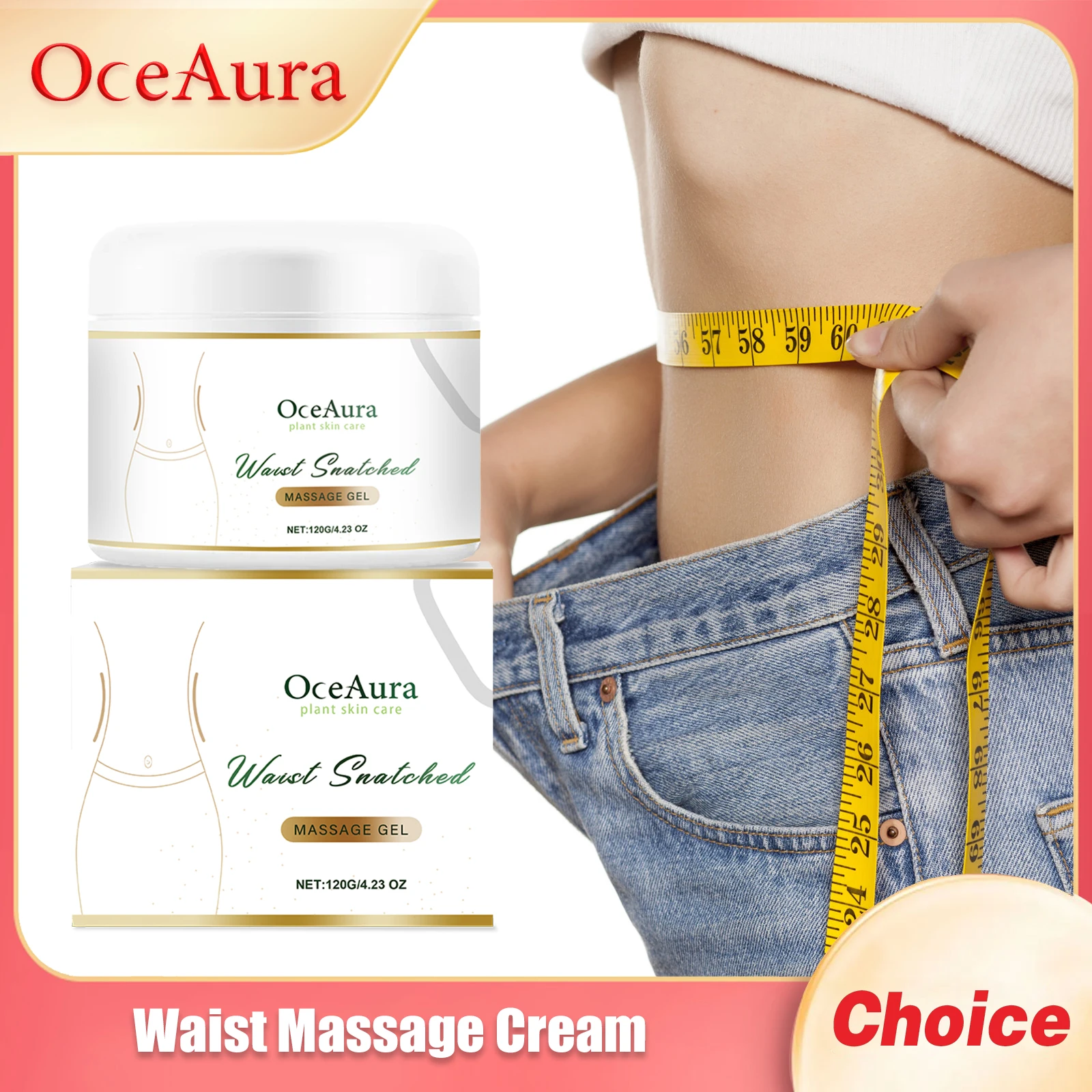 

OCEAURA Waist Massage Cream Tightening Body Soothing Skin Reduced Fat Smooth Epidermis Deeping Nourishment Belly Firming Cream