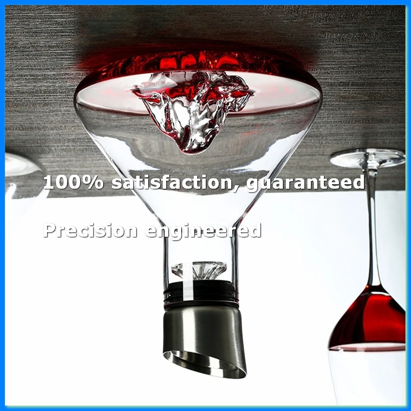 Wine Decanter, Crystal Clear Wine Decanter with Aerator, Red Wine Carafe with Built-in-Dispenser,Jinshan-A63M